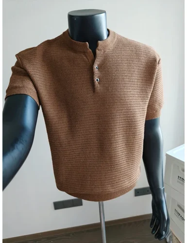 Men's Old Money Short Sleeve Knit Polo Shirt