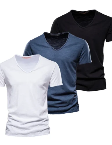 Men's 3-Pack Cotton V-Neck T-Shirts